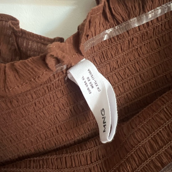 Mango Brown Ruffle Crop Top - Picture 3 of 5